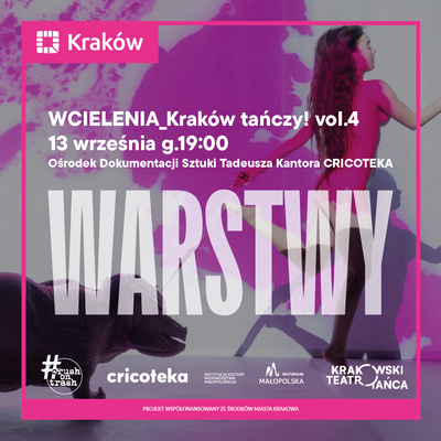 Event poster:  Warstwy I chor. Katarzyna Żeglicka, Alicja Czyczel  
